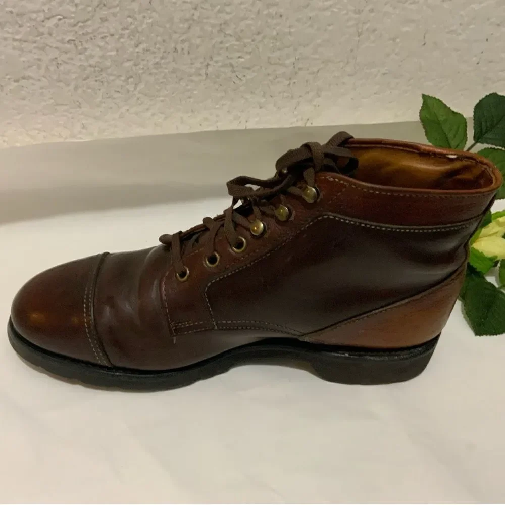 Allen Edmonds Oxford brown Ankle Lace Up Dress Boots Size 8.5 D